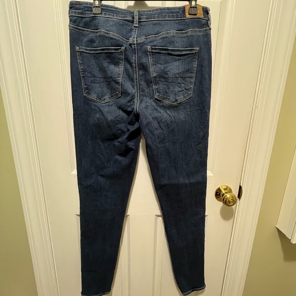 American Eagle Outfitters Women's Skinny Jeans - Dark Blue - Picture 2 of 4